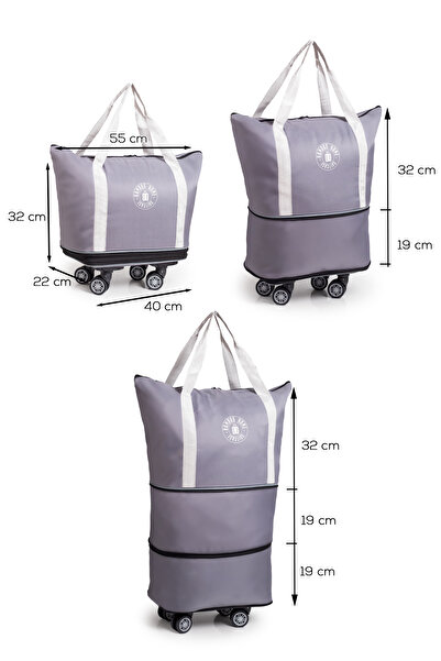 Bambus Home İki Körüklü Demonte Sessiz Tekerlekli Valiz/Çanta/Bavul