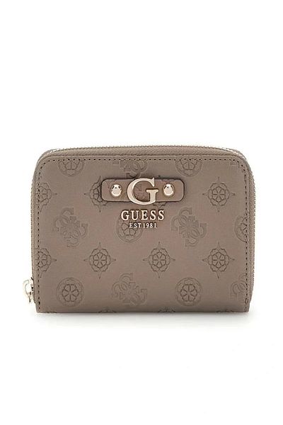 Guess GERTY SLG محفظة نسائية بنية متوسطة الحجم بسحاب SWPD9529140-DRT