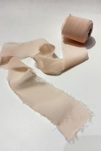 Limelia Powder Slit Chiffon Ribbon 4 cm Width 4.5 Mt 1 Ball