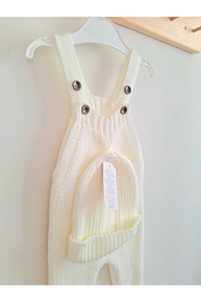 Nimini Kids Thessaloniki Knit Hat Knitwear Jumpsuit with Pocket Detail and Adjustable Straps (Sizes 3-24)