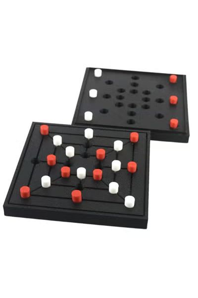 3D Brothers Twelve Men's Morris Popular Classic Strategy Game for Parent-Child Interactive Play