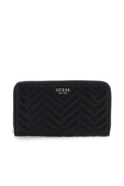 Guess Annıng Slg Large Zip Around Women's Black Wallet Swqg9508146-Bla