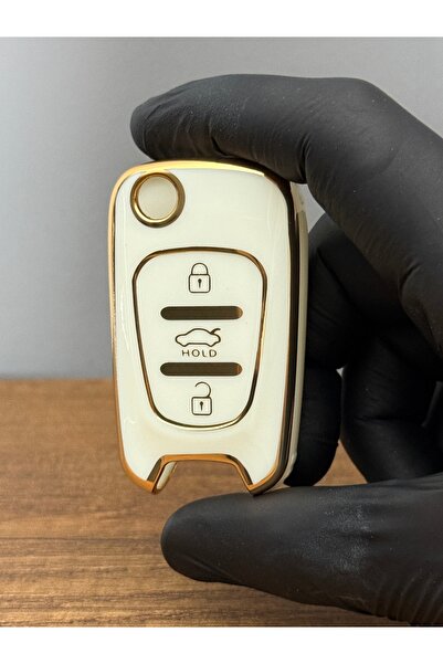 Luxe Aksesuarr Hyundai Sustalı - I20 - Elantra - Accent 3 Button Silicone Key...