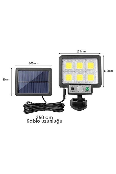 andela Solar Panelled Motion Sensor Three Mode Wall Lamp (5057)