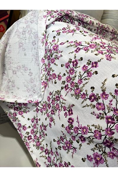 ŞENER HOME Plum Branch Pattern Printed 150X240 Cm. Single Single Pike
