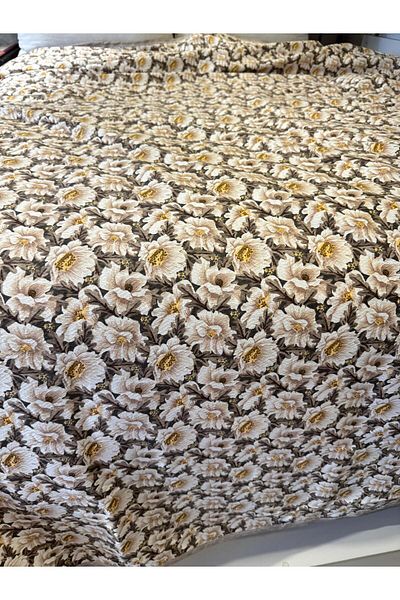 ŞENER HOME Daisy Pattern Printed 200X240 Cm. Double (Battal) Single Pike
