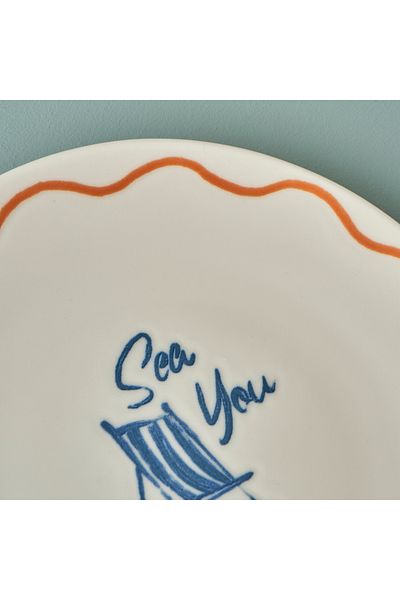 Bella Maison Marine Porcelain Set of 6 Cake Plates Blue (19 cm)