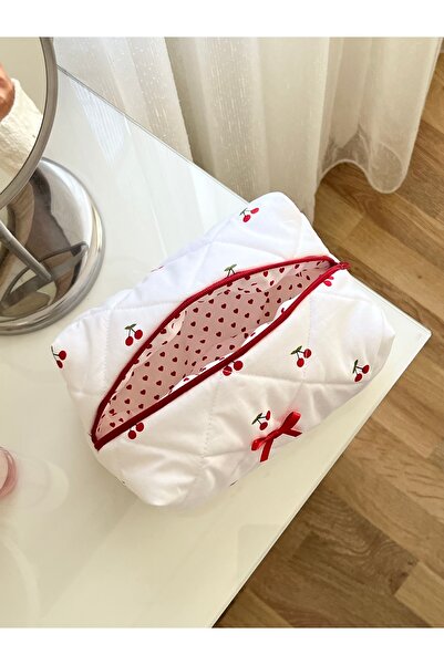 Lulishop Середня косметичка з вишневим візерунком