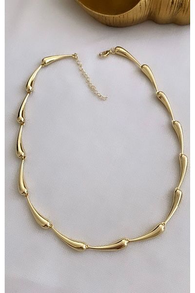 VNS Accessories Steel Drop Model Necklace
