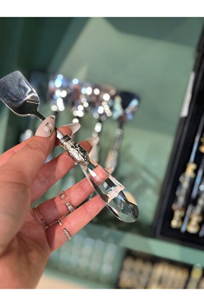 hediye Esterhomedecor 6 Crystal Model Ice Cream Spoons