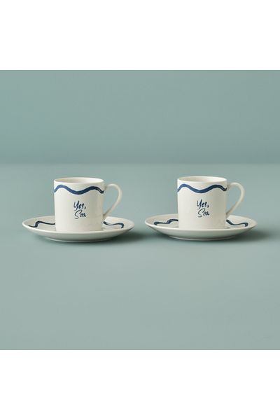 Bella Maison Marine Porcelain Set of 2 Coffee Cups Blue (90 Cc)