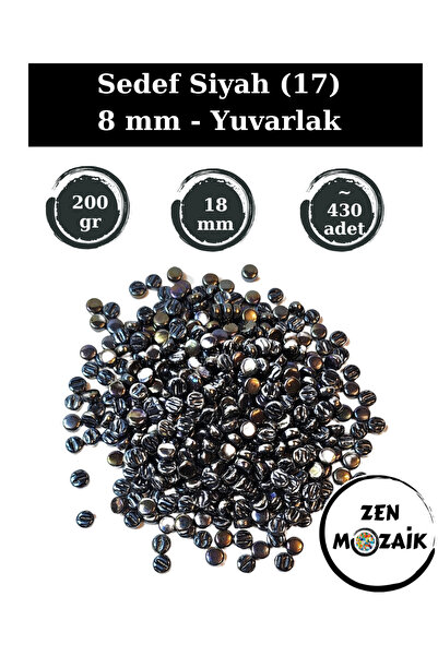 Zen Mozaik Sanatsal Mozaik Çalışmalarınız için Sedefli Yuvarlak Cam Mozaik Ta...