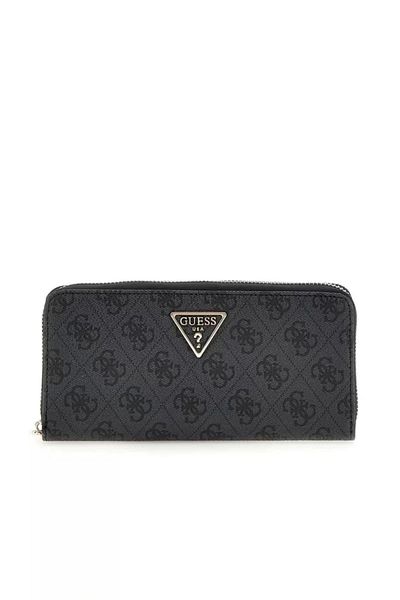 Guess Dámská antracitová peněženka Laurel Slg Large Zip Swsg8500146-clo