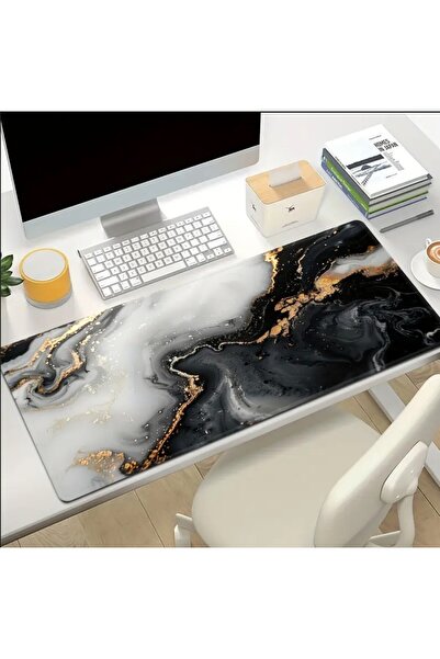 sgeteknoloji 70X30 CM DESIGN MARMOREL ILLUMINAT BAZĂ ANTI-ALUNECARE SUPRAFAȚĂ VELOZĂ MOUSE PAD GAMING