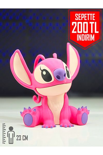 Suelo Butik Giant Size! 26cm Angel Figure Stitch and Lilo Movie Characters Figure Toys (1 Pc)