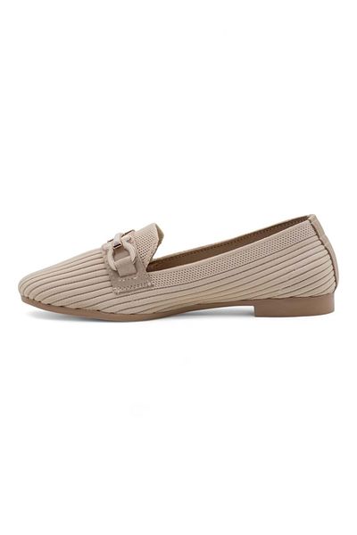 WHİTE ANGEL White Angel Buckle Knitwear Women's Ballerina Cream