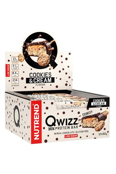 Nutrend Baton proteic Qwizz Nutrend Cookies Cream