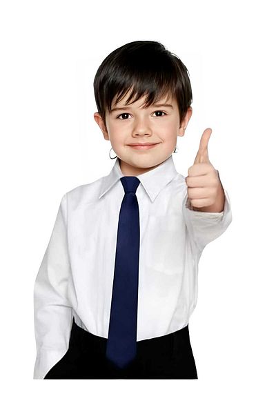 Uniquetrenders Еластична сатенена вратовръзка за момче 5-10 години
