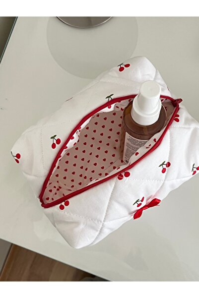 Lulishop Середня косметичка з вишневим візерунком