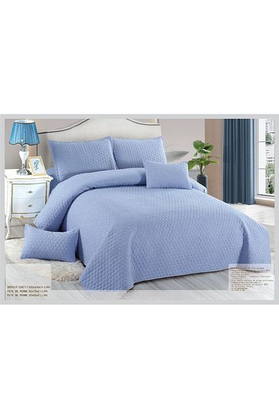 CHIRASO CHIRASO Duvet Cover Set, 5 Pieces, Cotton, 220x240 cm, 4 Pillowcases, blue