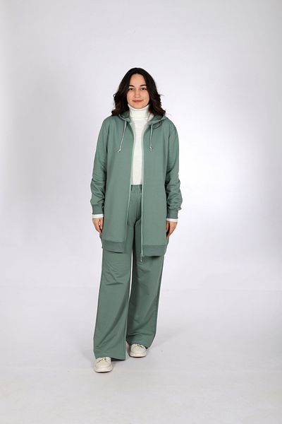 Butik Σετ αθλητική φόρμα Alerva Hijab με πέτρινο κορδόνι