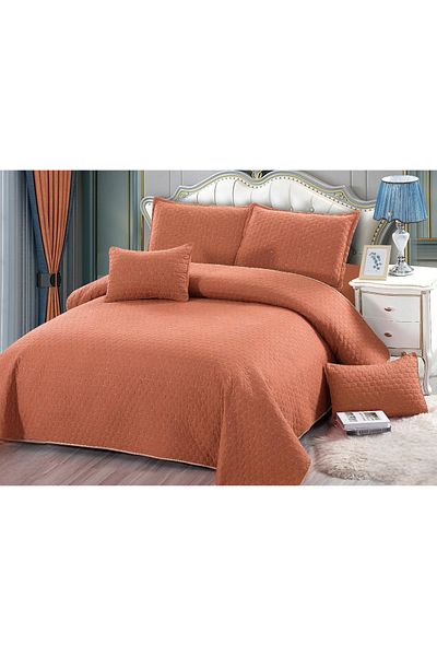 CHIRASO CHIRASO Duvet Cover Set, 5 Pieces, Cotton, 220x240 cm, 4 Pillowcases, brick