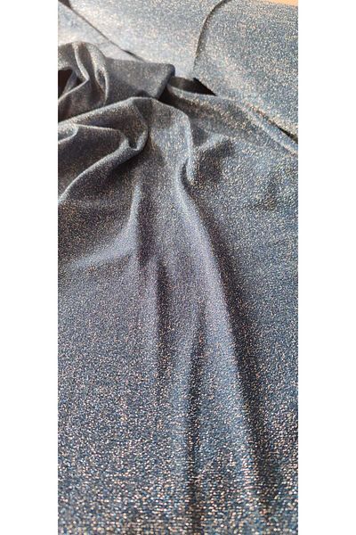 River Fabrics Lycra Glitter Knitted Fabric Indigo