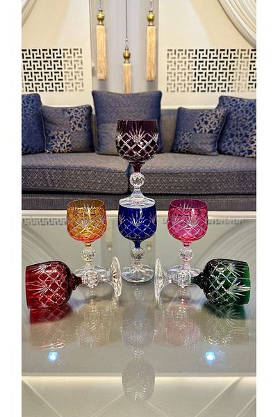 Bohemia Crystal Colored Coffee Side Water Glass