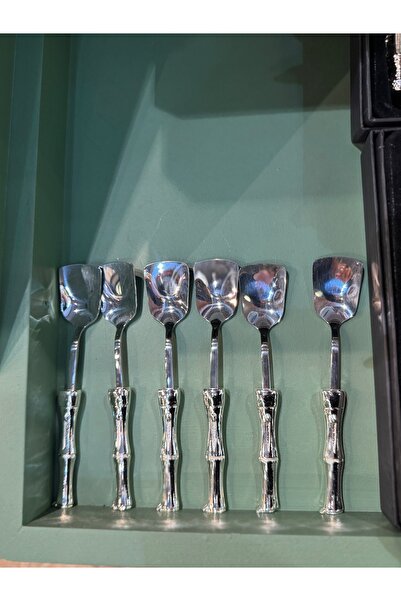 hediye Esterhomedecor 6 Bamboo Model Ice Cream Spoons
