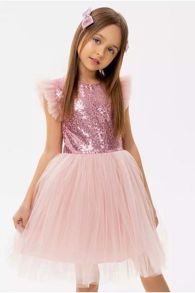 Mnk Baby&Kids Tulle Girl's Kpl Dress Mnk0526 Dark Pink