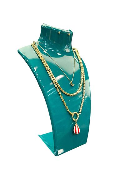 STAND MARKET Necklace Stand Acrylic -Jewelry Display and Storage Stand Turquoise 19X30 cm