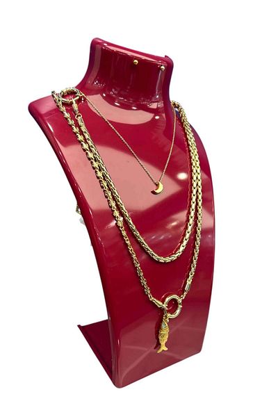 STAND MARKET Necklace Stand Acrylic -Jewelry Display and Storage Stand Fuchsia 19X30 cm