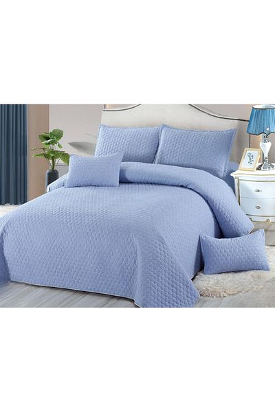 CHIRASO CHIRASO Duvet Cover Set, 5 Pieces, Cotton, 220x240 cm, 4 Pillowcases, blue