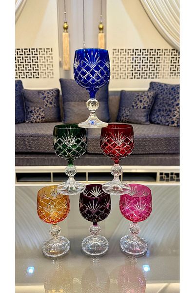 Bohemia Crystal Colored Coffee Side Water Glass