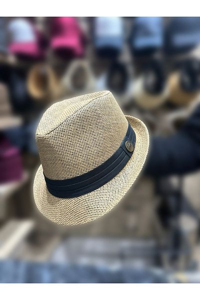 LAGRANZE Women's Summer Straw Premium Jackson Fedora Hat