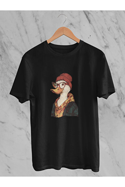 MG Duck Printed Unisex Circle Neck Cotton Oversize Short Sleeve T-Shirt