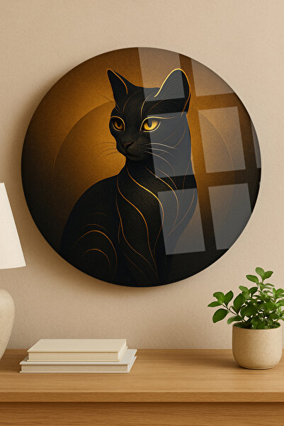 TAULART DESIGN ABSTRACT DE GATĂ DE PISICĂ RESISTENT LA SPĂRĂMĂRI TABĂRĂ ROTUN...