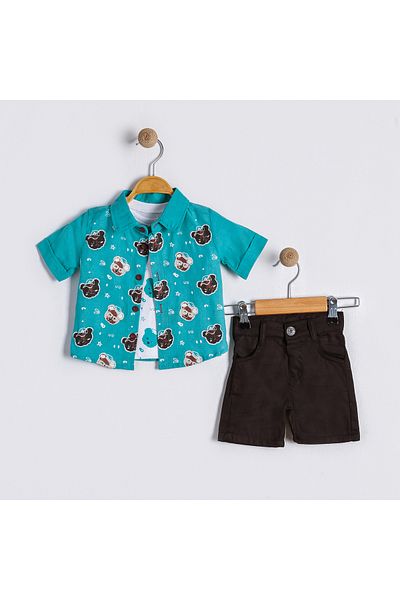 Bulut Baby Baby Boy-Child Summer, Holiday Shirt-T-Shirt-Shorts Set
