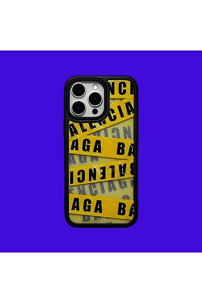 Balenciaga Husa telefon compatibila cu Iphone 13 PRO MAX, Balenicaga GALBEN-NEGRU