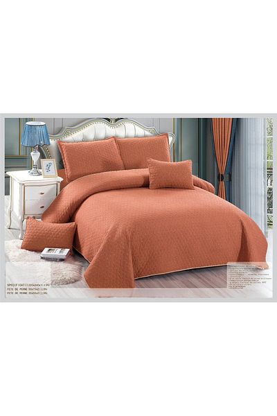 CHIRASO CHIRASO Duvet Cover Set, 5 Pieces, Cotton, 220x240 cm, 4 Pillowcases, brick