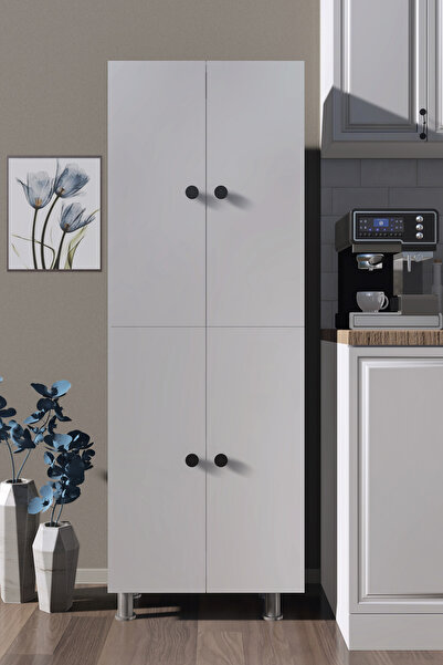 Novamod Çok Amaçlı Kiler Dolabı, Erzak Dolabı, Mutfak Dolabı, Banyo Dolabı, Balkon,ofis Dolabı(60X32X172 CM)