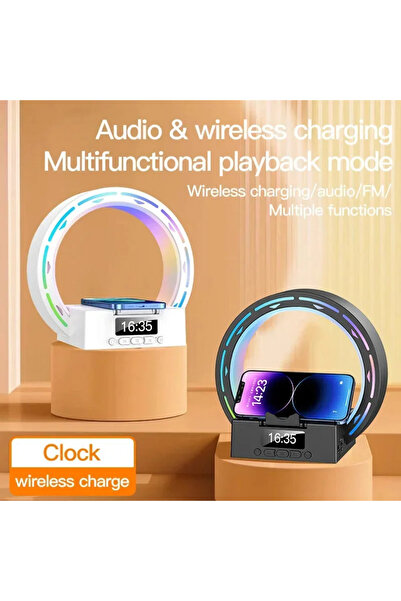 harry Şarjlı Radyolu Kablosuz Şarj Özellikjli Bluetooth Hoparlör 6 Farklı Ayd...