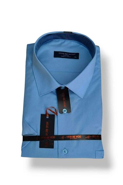 hodbehod Cămașă Battal cu mânecă scurtă și buzunare uni Dacron Daddy - 2XL, 3XL, 4XL (Produs de calitate superioară)