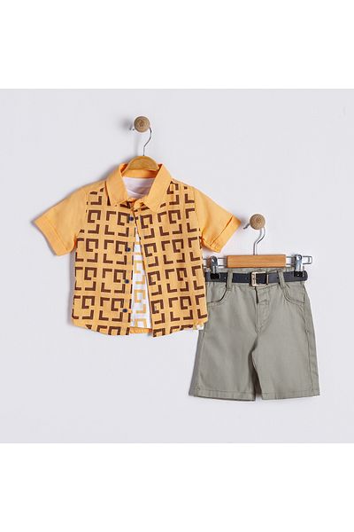 Bulut Baby Baby Boy-Child Summer, Holiday Shirt-T-Shirt-Shorts Set