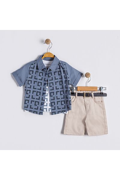 Bulut Baby Baby Boy-Child Summer, Holiday Shirt-T-Shirt-Shorts Set