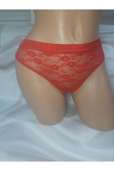 Butik Lacy Red Back Combed Cotton Women's Panties