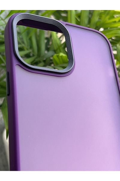 EDELFU iPhone 13 Pro Max Deep Purple Sides Silicone Back Frosted Matte Shockproof Phone Case