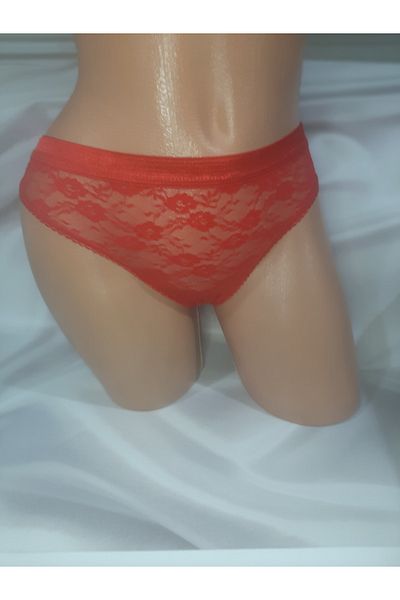 Butik Lacy Red Back Combed Cotton Women's Panties