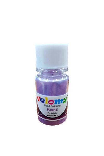 velomy Purple Metallic Edible Powder Food Coloring Chocolate Coloring 4 Gr
