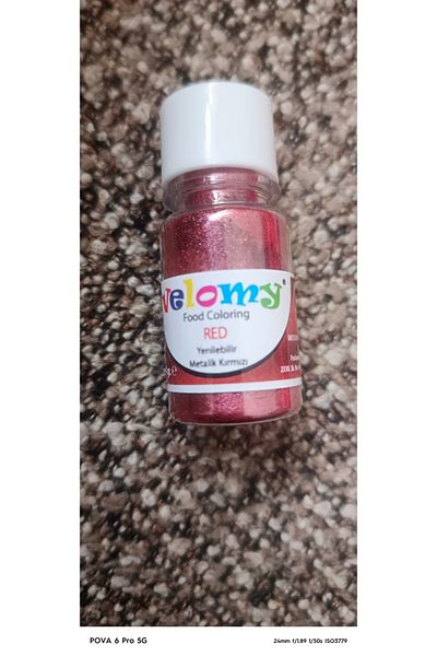 velomy Red Metallic Edible Food Coloring Chocolate Coloring 4 Gr
